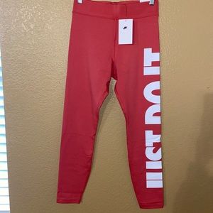 Tight fit high rise Nike workout leggings